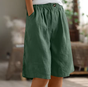 Relaxed Linen Blend Shorts - Madeline