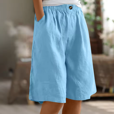Relaxed Linen Blend Shorts - Madeline