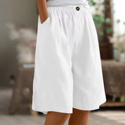 Relaxed Linen Blend Shorts - Madeline