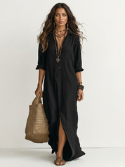 Relaxed Maxi Shirt Dress - Aria