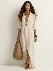 Relaxed Maxi Shirt Dress - Aria
