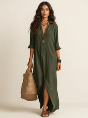 Relaxed Maxi Shirt Dress - Aria
