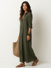 Relaxed Maxi Shirt Dress - Aria