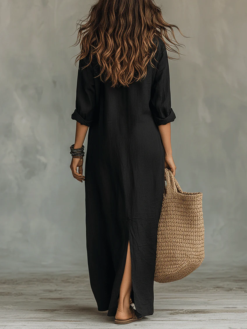Relaxed Maxi Shirt Dress - Aria