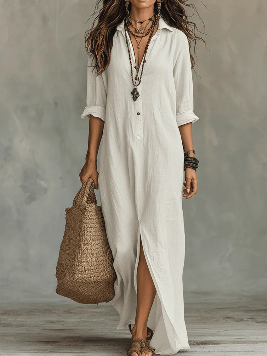 Relaxed Maxi Shirt Dress - Aria