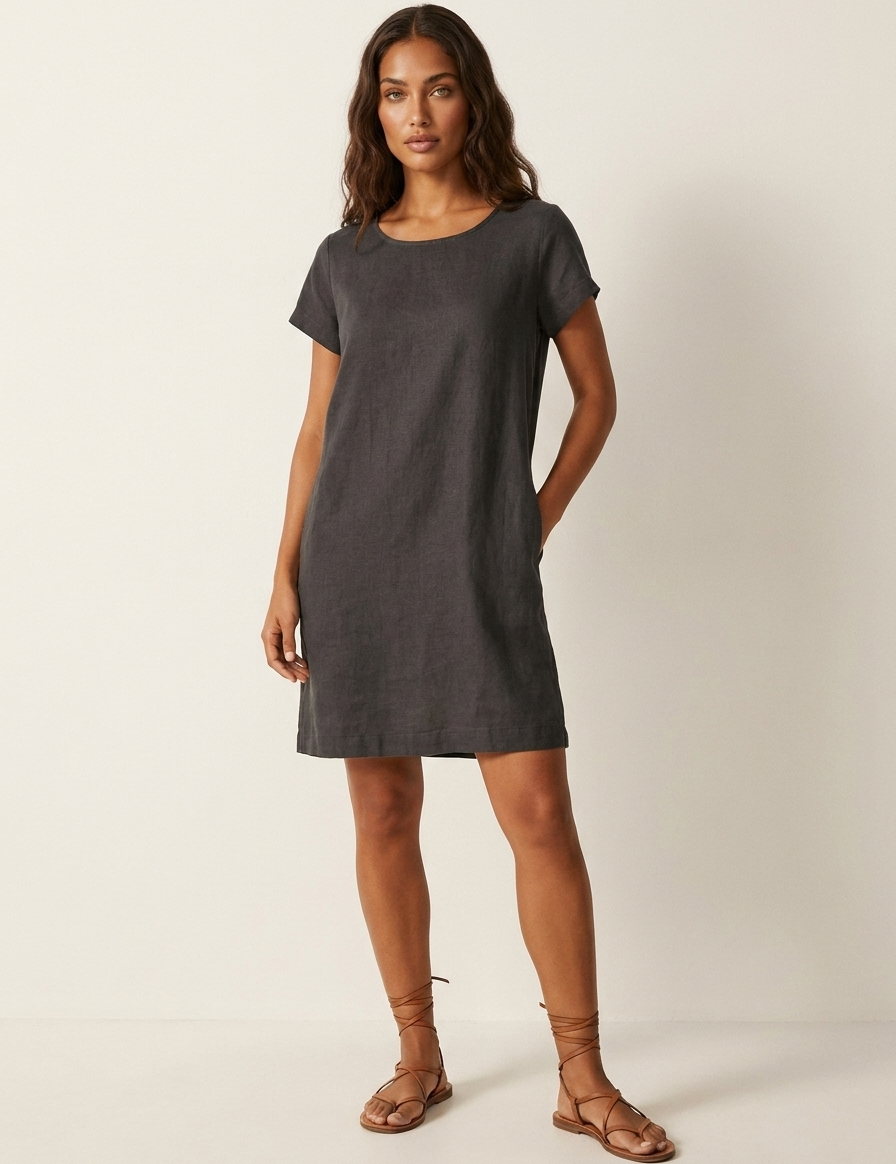 Relaxed Pocket Linen Dress - Mila
