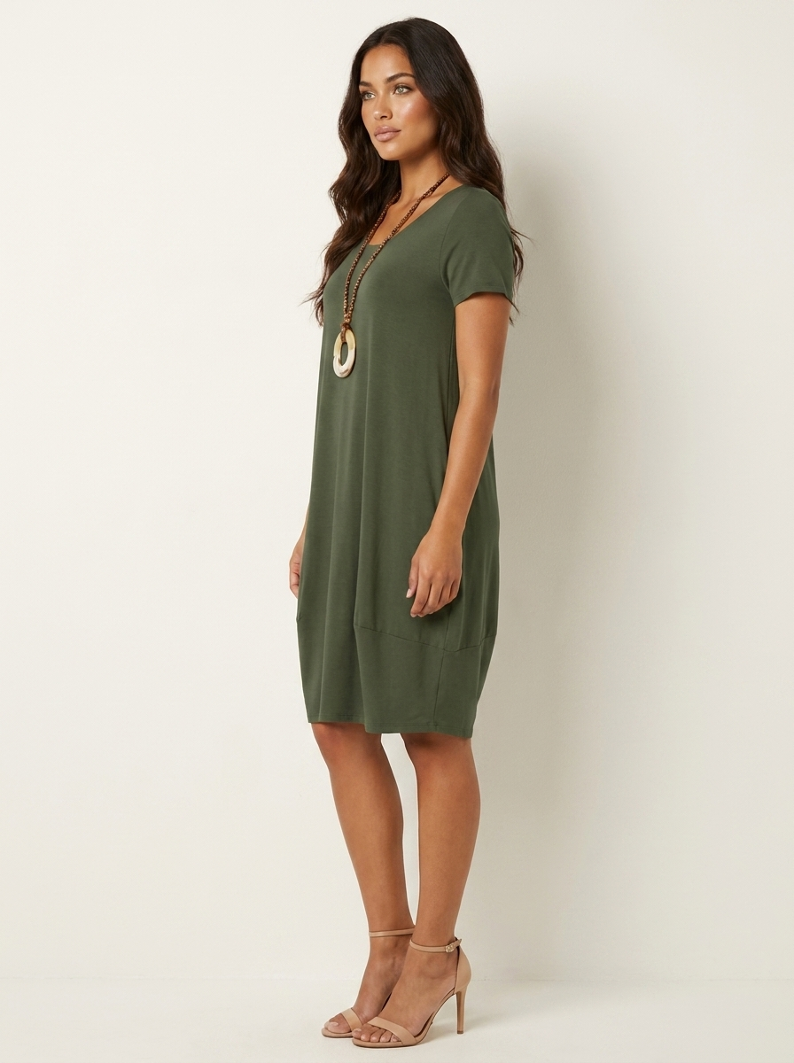 Relaxed Pocket Midi Dress - Noelle