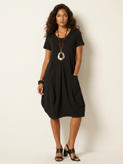 Relaxed Pocket Midi Dress - Noelle