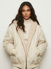 Reversible Teddy Bomber Jacket - Elara
