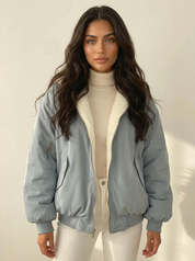 Reversible Teddy Bomber Jacket - Elara