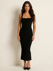 Ribbed Midi Bodycon Dress - Ava