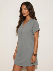 Ribbed T-Shirt Dress - Emma
