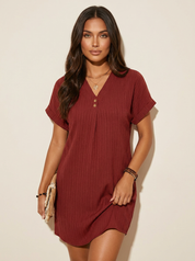 Ribbed T-Shirt Dress - Emma
