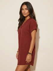 Ribbed T-Shirt Dress - Emma