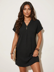 Ribbed T-Shirt Dress - Emma