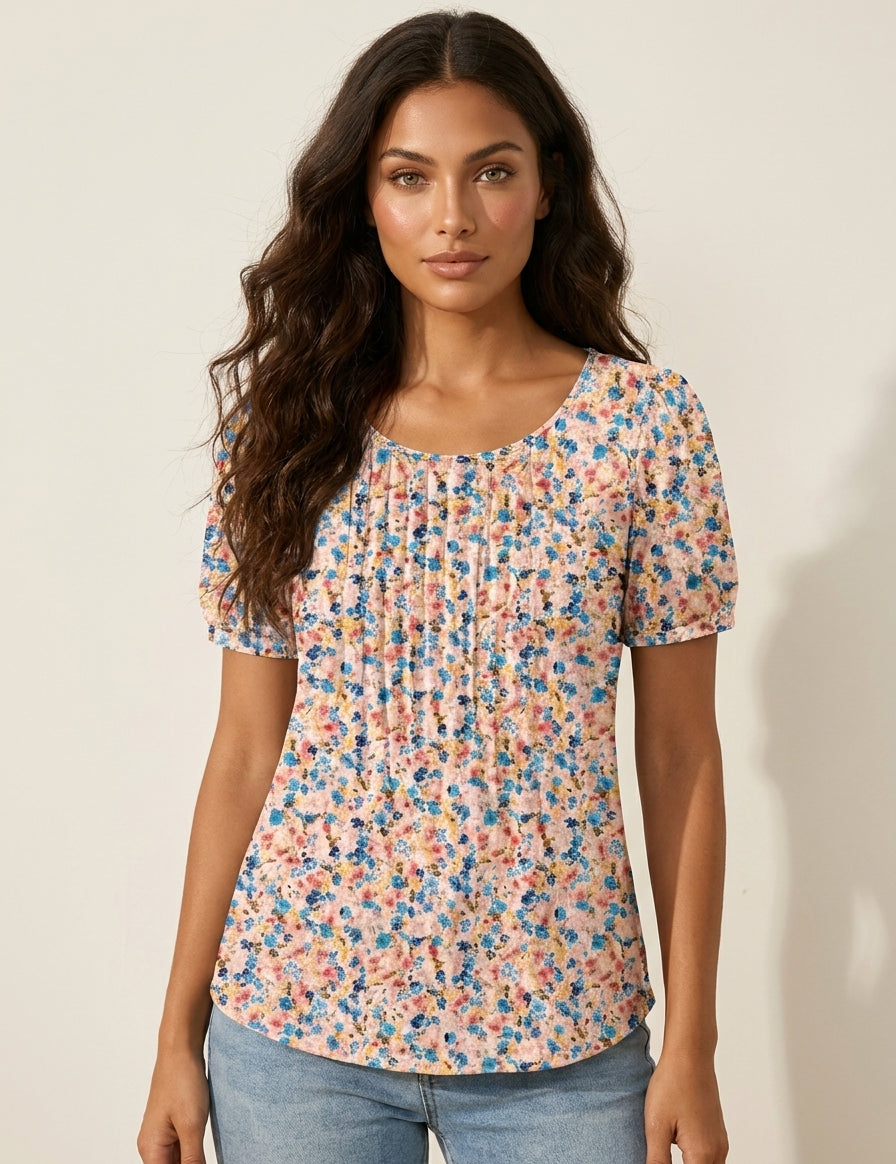 Romantic Pleated Top - Sophie