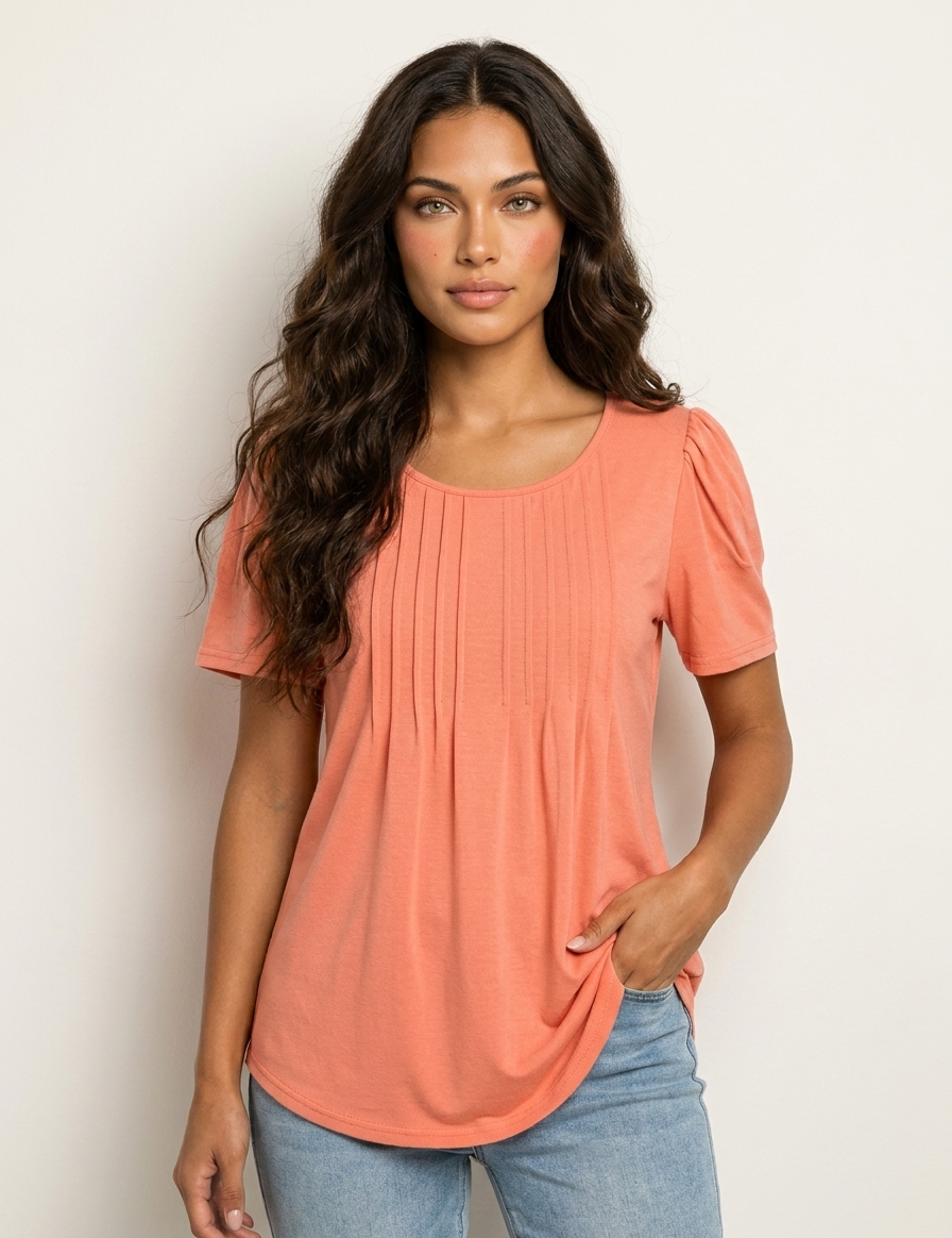 Romantic Pleated Top - Sophie
