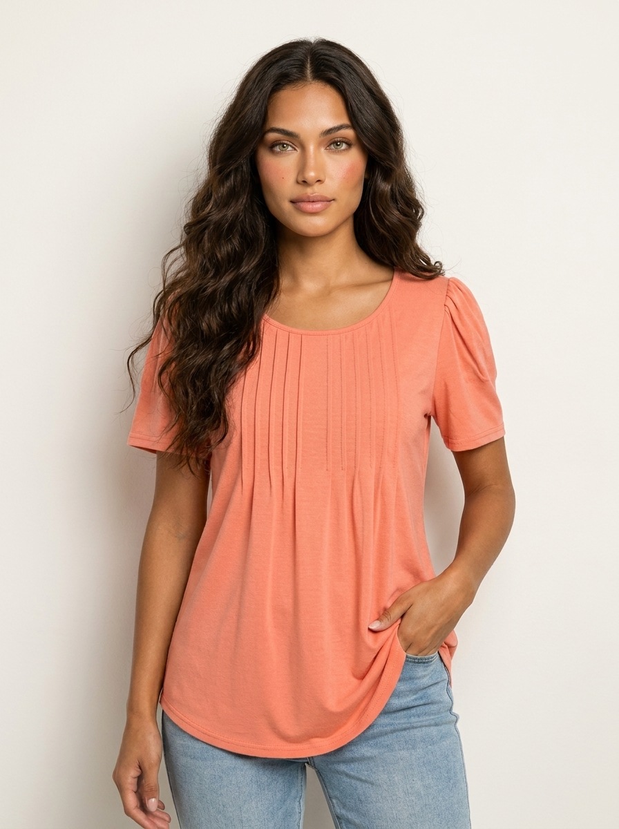 Romantic Pleated Top - Sophie