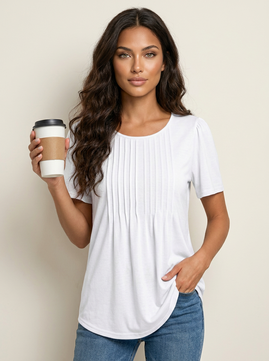 Romantic Pleated Top - Sophie
