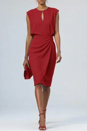 Ruched Waist Midi Dress - Eleanor