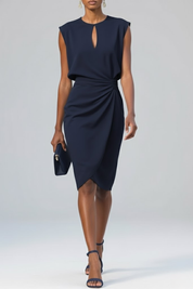 Ruched Waist Midi Dress - Eleanor
