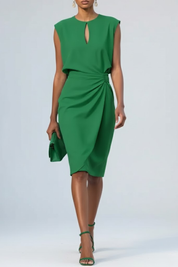 Ruched Waist Midi Dress - Eleanor