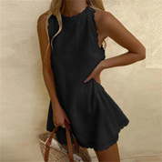 Scalloped Hem Mini Dress - Bella