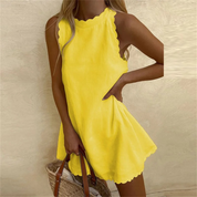 Scalloped Hem Mini Dress - Bella