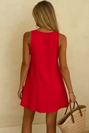 Scalloped Hem Mini Dress - Bella
