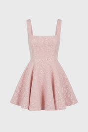 Sequin A-Line Mini Dress - Celeste