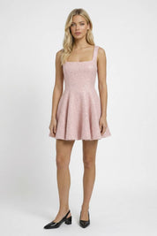 Sequin A-Line Mini Dress - Celeste
