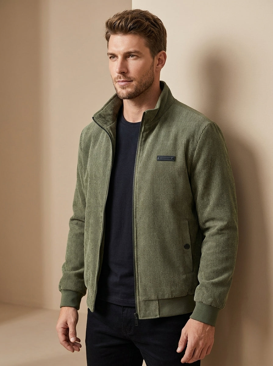 Sherpa-Lined Corduroy Jacket - Vincent