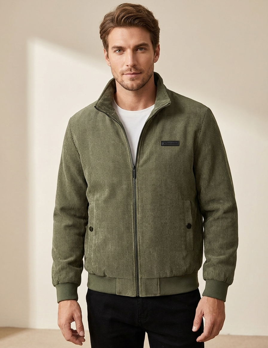 Sherpa-Lined Corduroy Jacket - Vincent