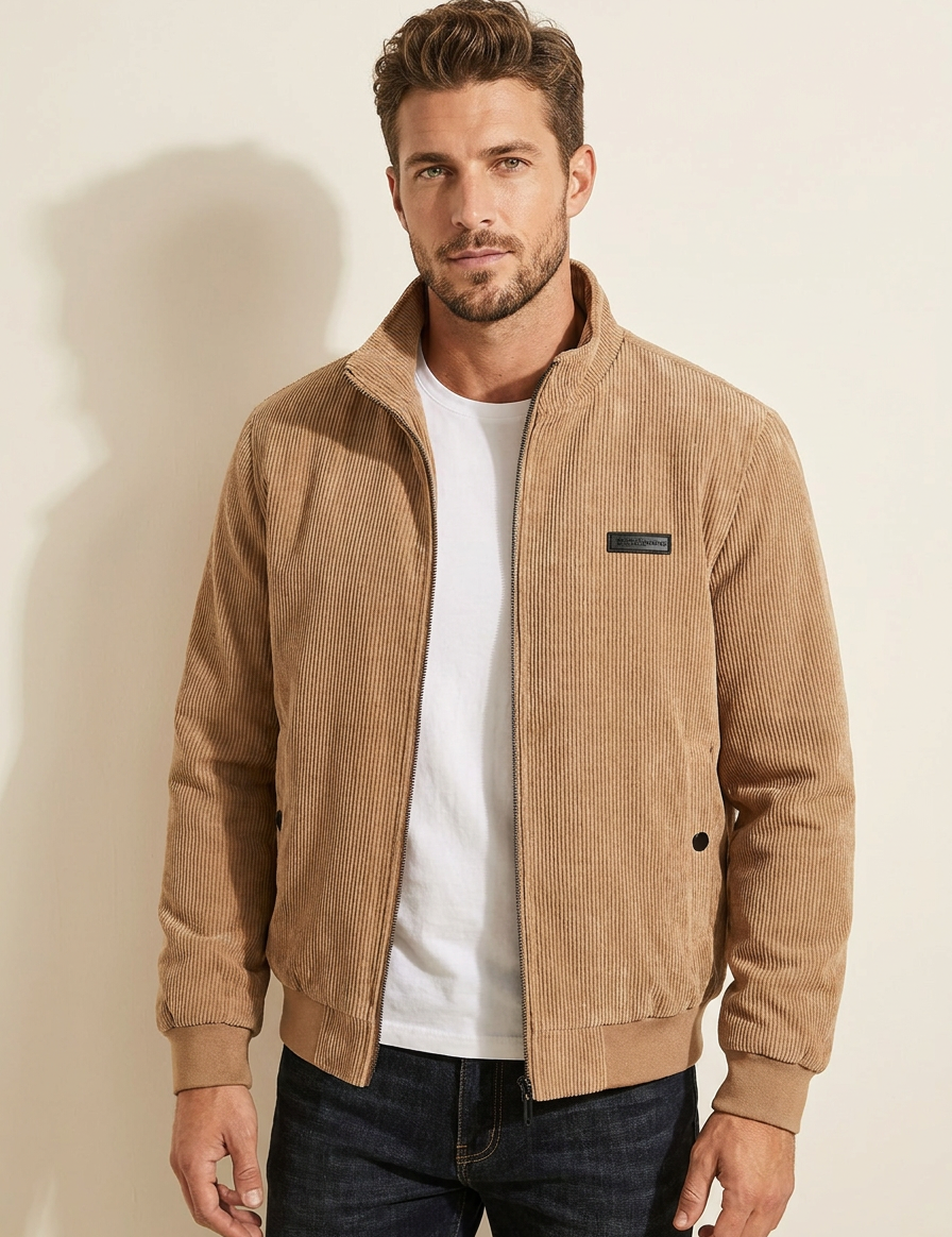 Sherpa-Lined Corduroy Jacket - Vincent