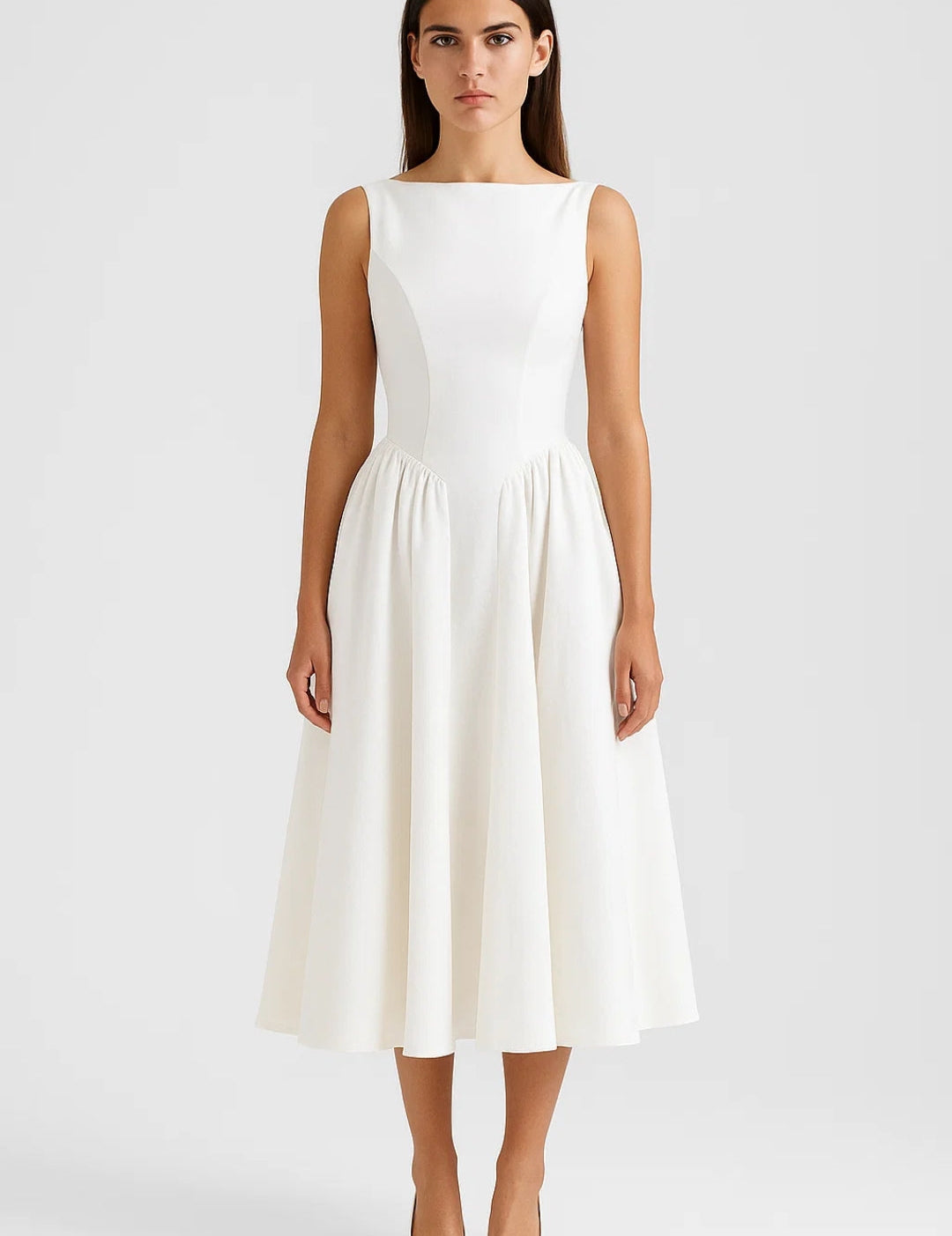 Sleeveless A-Line Midi Dress - Charlotte