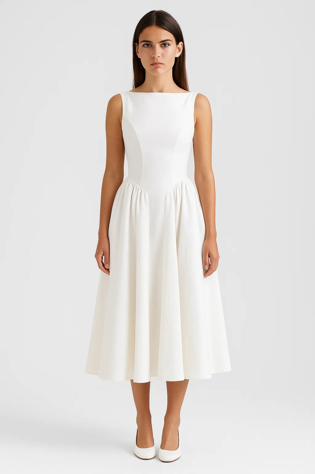 Sleeveless A-Line Midi Dress - Charlotte