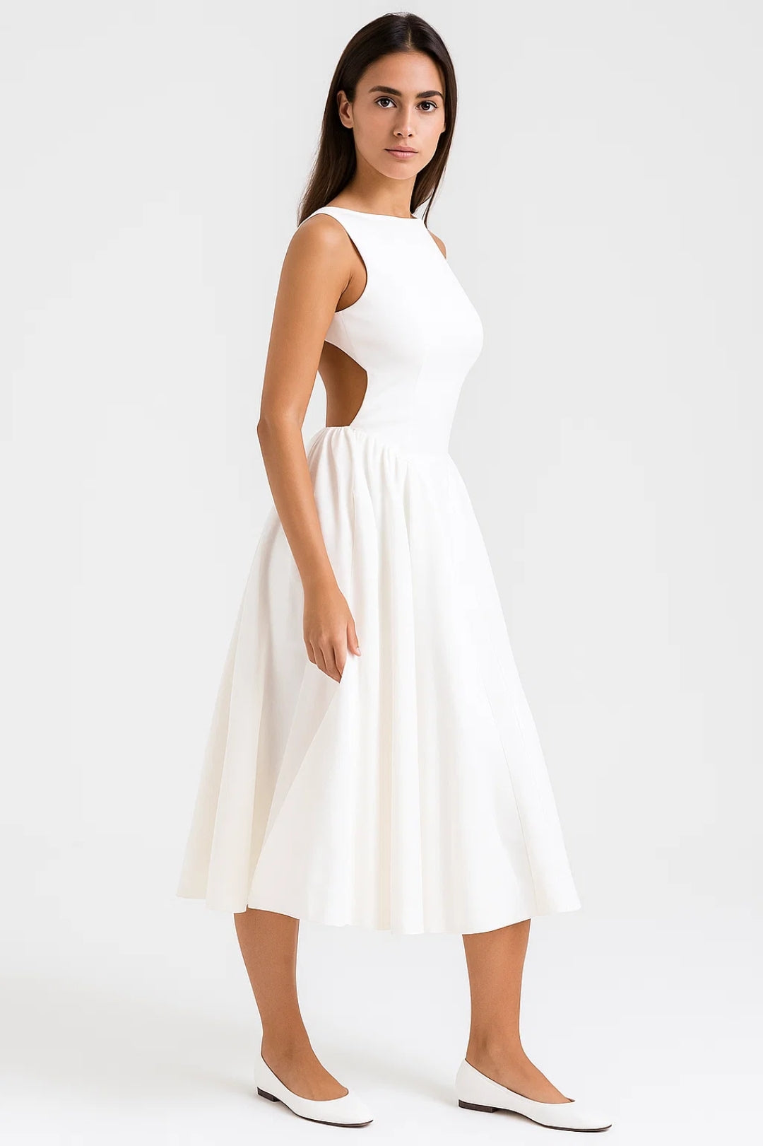 Sleeveless A-Line Midi Dress - Charlotte