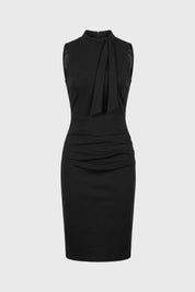 Sleeveless Midi Dress with Bow Detail - Victoria