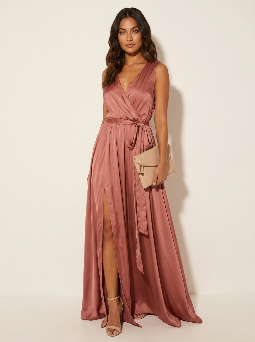 Sleeveless Wrap Maxi Dress - Elena