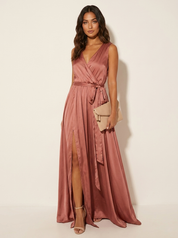 Sleeveless Wrap Maxi Dress - Elena