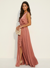 Sleeveless Wrap Maxi Dress - Elena
