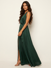 Sleeveless Wrap Maxi Dress - Elena