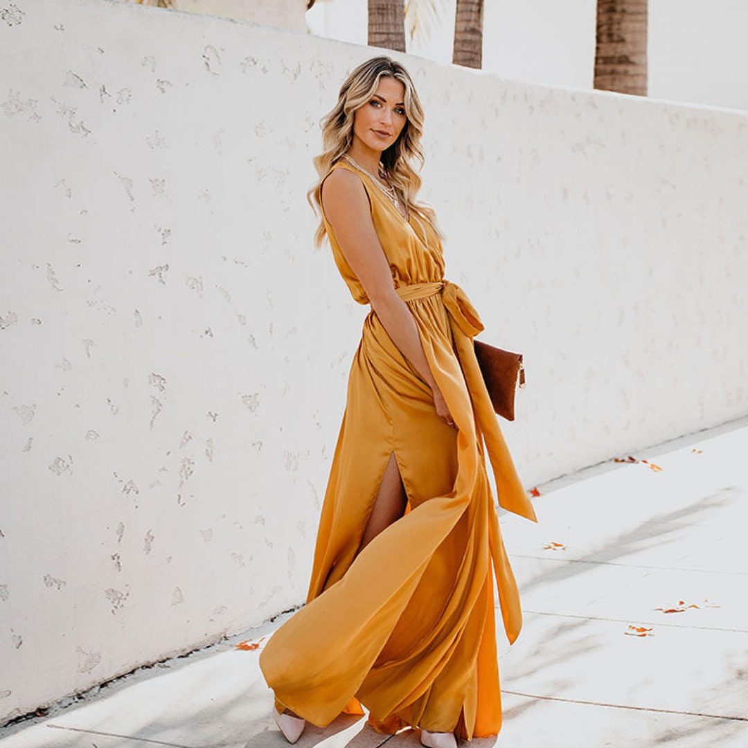 Sleeveless Wrap Maxi Dress - Elena