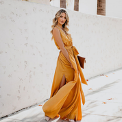 Sleeveless Wrap Maxi Dress - Elena