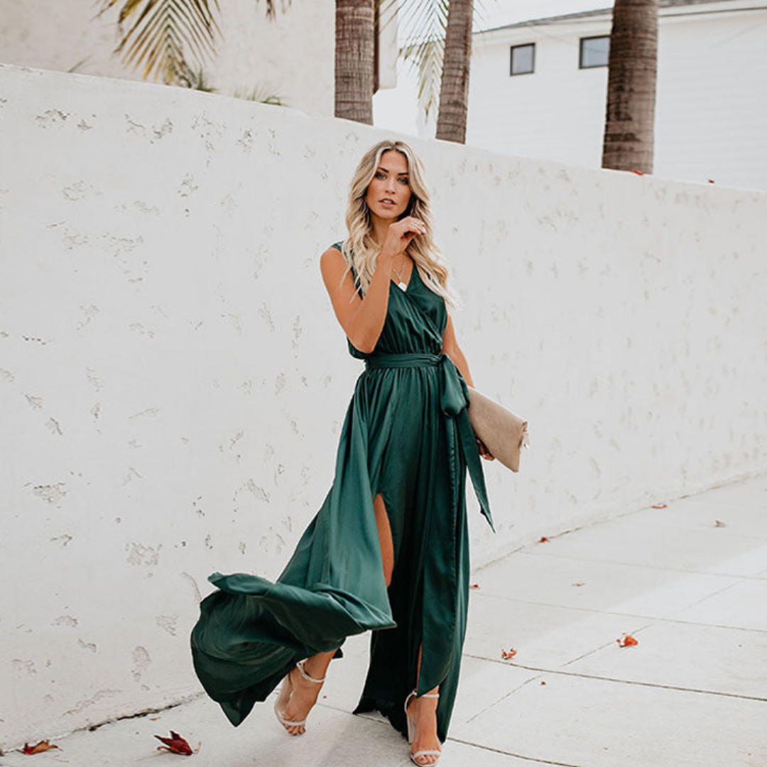 Sleeveless Wrap Maxi Dress - Elena