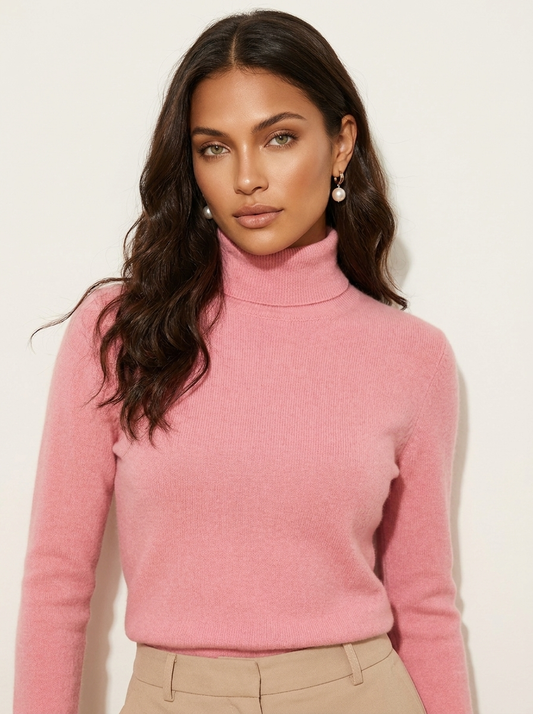 Soft turtleneck knit sweater - Celestine