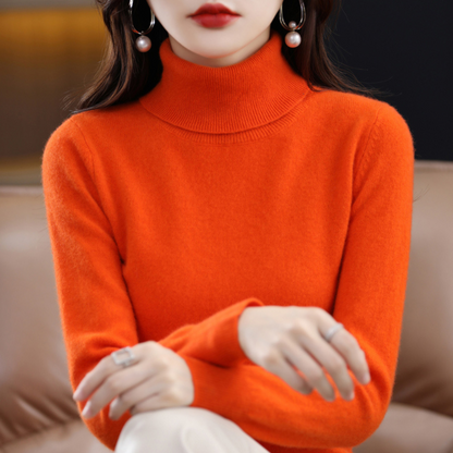 Soft turtleneck knit sweater - Celestine