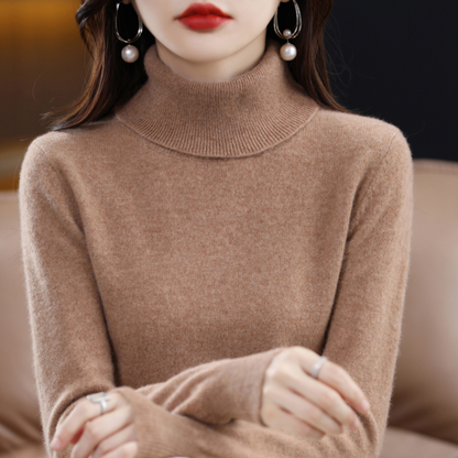 Soft turtleneck knit sweater - Celestine