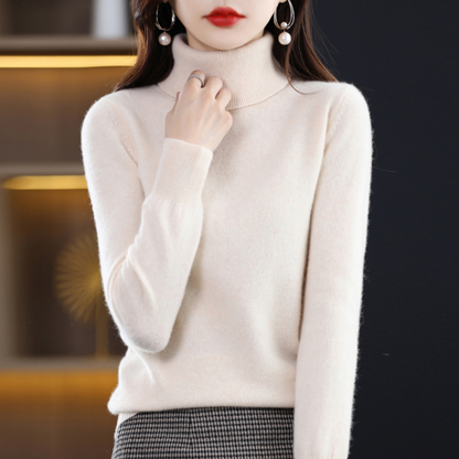 Soft turtleneck knit sweater - Celestine