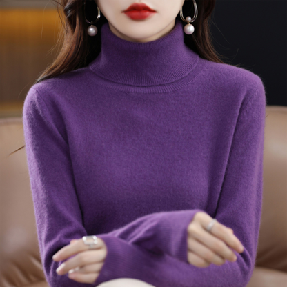 Soft turtleneck knit sweater - Celestine